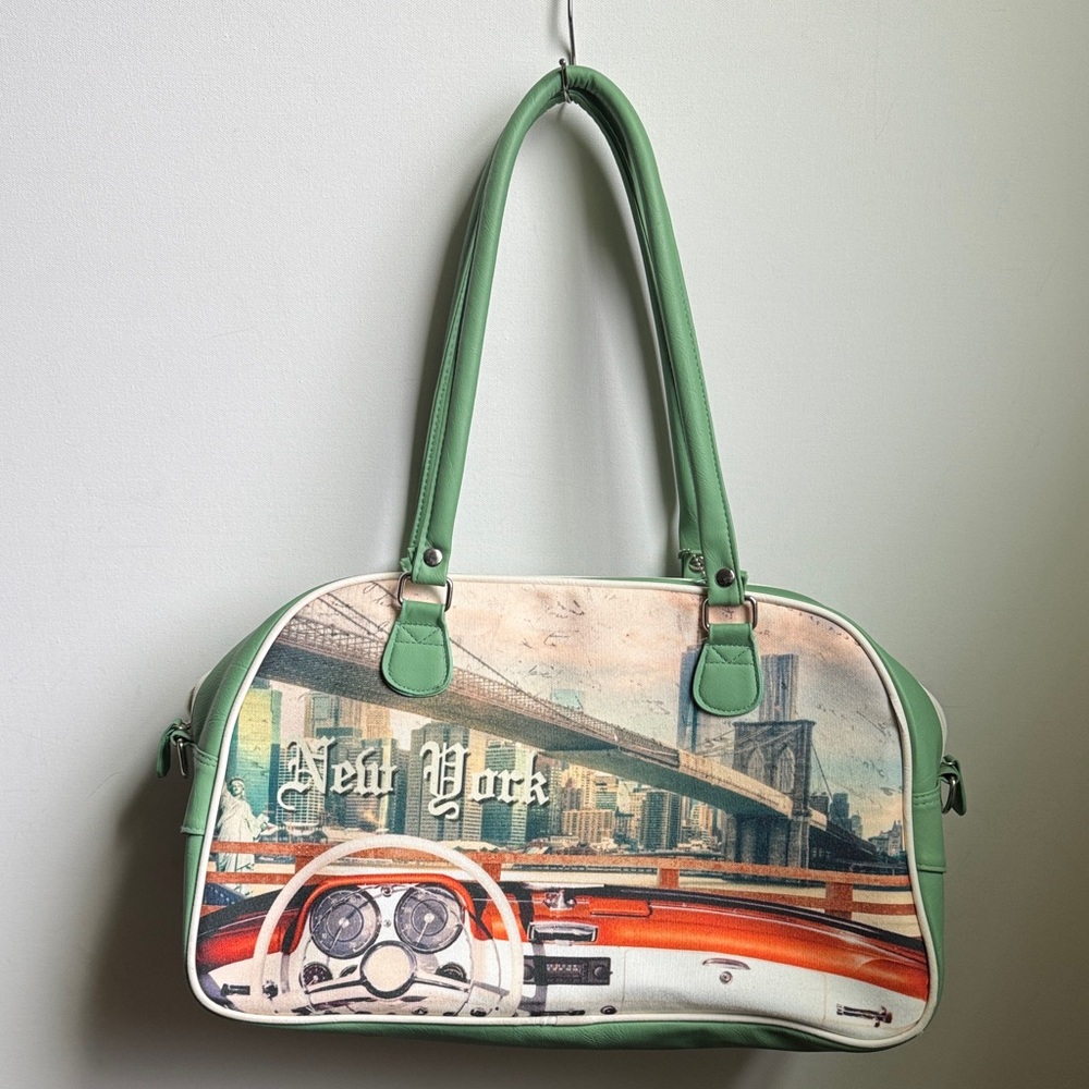 Robin Ruth Green New York Shoulder Travel Bag